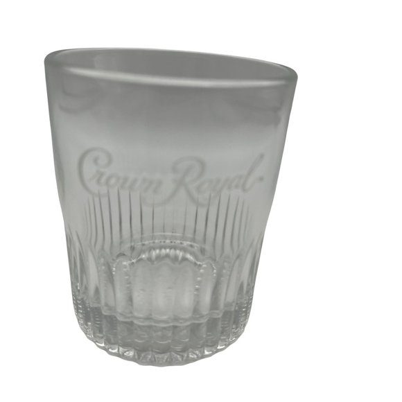 3 Crown Royal Lowball Whiskey Glasses All Different Clear Glass 3.5" Tall - Picture 5 of 10